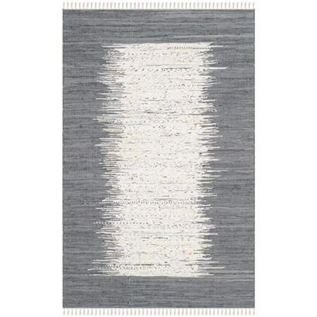 Safavieh Montauk Hand Woven Medium Rectangle Rug- Ivory - Grey- 5 x 8 ft. MTK711G-5